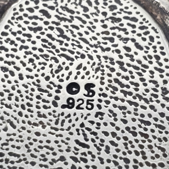 Shube Sterling Silver Navajo Mosaic Inlay Pendant #20786 - Picture 5 of 9